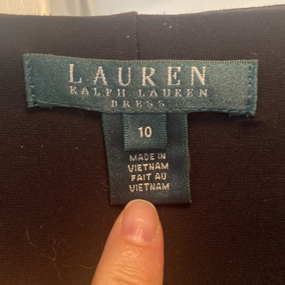 Black Classic Ralph Lauren faux wrap dress, size 10. - Picture 2 of 4
